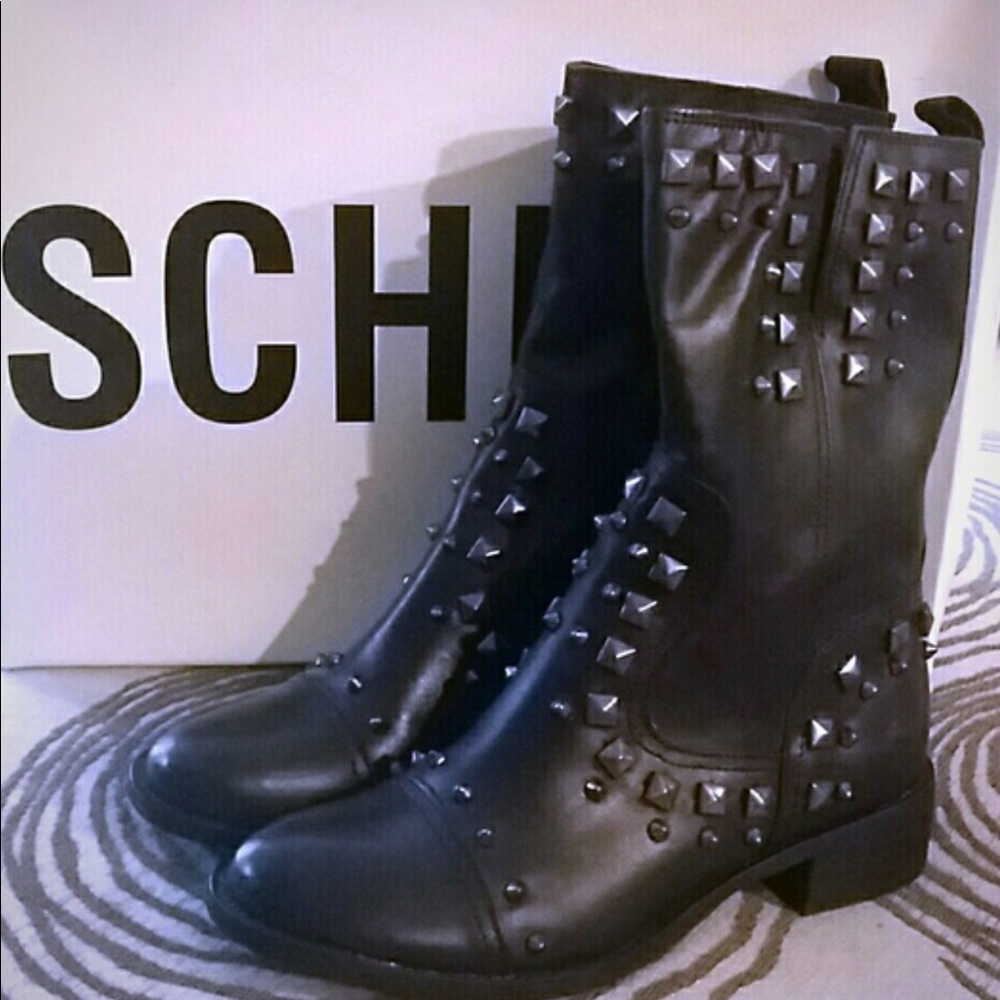 Schutz studded boots